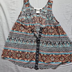 Ccolorful sheer tank top